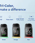 Touchless Forehead And Ear Thermometer For Kids And Adults, Instant 1-Second Readings, No-Touch Temperature Checker, Ultra-Accurate To 0.1 Fahrenheit And 0.1 Celsius, Compact And Portable Black with tri-color fever alert display