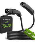 21 Foot High Power EV Extension Cord 50A 12KW With NACS Plug For Model 3 Y S X Cybertruck Works With Tesla Mobile Connector And Wall Charger Not A Charger coiled with plug and carrying case