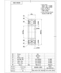 Technical drawing of 6000-2RS Chrome Steel Sealed Ball Bearings 10x26x8mm 10 Pack with specifications and dimensions