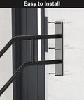 Rock Solid 304 Stainless Steel Handrail For Indoor Outdoor Steps With Slick U Shape Grip Heavy Duty Stair Railing Supporting Up To 500 Lbs Built Like A Tank For Daily Use, showing easy installation with mounting plate and screws.
