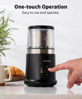 One Touch Coffee And Spice Grinder With Removable Stainless Steel Cup for coffee beans, spices, seeds; quiet electric dry grinder being operated