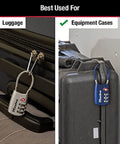 Set Your Own Combo TSA Travel Lock For Luggage And Zippers, Rugged Padlock With Cable Shackle on suitcase and case