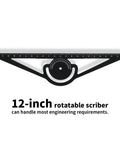 12-inch rotatable scriber with measurements, part of Stair Gauge And Layout Tool Set With Flexible Extension Beams For Precise Measuring.