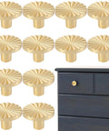 Must Have Golden Round Cabin Knobs 12 Pack Polished Gold Hardware Handles For Kitchen Cabinets Dressers Vanities And Drawers Classic Round Gold Pulls For Modern Home Upgrades, 12 gold plastic knobs on dresser