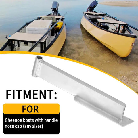 Heavy Duty Right Side Trolling Motor Mount For Gheenoe Bow Covers handle nose cap attachment shown on Gheenoe boats.
