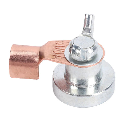 Huge Upgrade Your Welding Game With Quick Setup Magnetic Grounding Clamp featuring durable metal connection and smooth surface for welding tasks.
