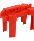 Heavy Duty Ball Valve Lockout Built Legit Industrial Grade To Secure Pipes Fast Featuring Smooth Universal Adjustments Flame Retardant Housing And No Sweat Setup For Total Job Site Safety in vivid red plastic