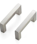 8 Pack Brushed Nickel Cabinet Handles For Kitchen Cabinets And Drawers, 3 Inch Hole Centers, 3-1/2 Inch Overall Length, shown in pair