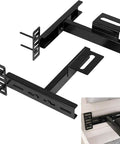 Heavy Duty Adjustable Headboard Brackets For Bed Frame Universal Wall Mount Hardware With Footboard Extension Built Rock Solid Easy Zero Hassle Install For Queen King Full Sizes Set Of Two, black steel brackets.