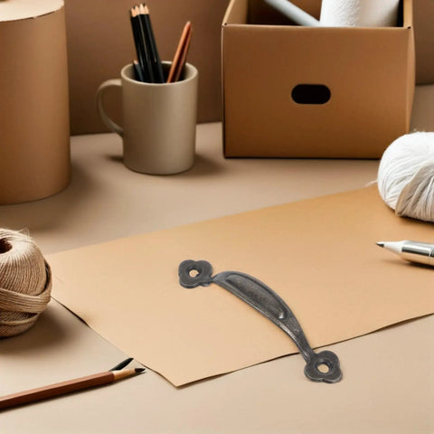 Rustic Zinc Alloy Cabinet Handles Set 10 Pieces For Kitchen Cabinets, Wardrobes And Drawers on beige surface