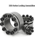 1 Piece Built Tough And Ready To Roll Locking Assembly With Tightening Sleeve Keyless Bushing And Precision Bearing For Shaft Mounting Projects Z8B EUX16 SCE201 KL201, showing three locking assemblies.