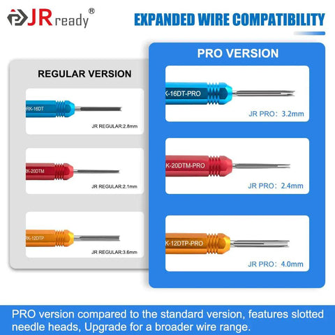 Deutsch Pin Removal Tool For DT DTM DTP DTHD And HD Series Connectors Regular vs Pro versions display
