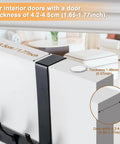 Over The Door Hooks 12 Pack Sturdy Door Hanger for Bathroom Bedroom and Kitchen showing door thickness compatibility