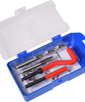 M12 X 1.25 Thread Repair Kit With Helicoil Inserts And HSS Drill Bit, 10 Piece Wire Thread Inserts visible in open blue case