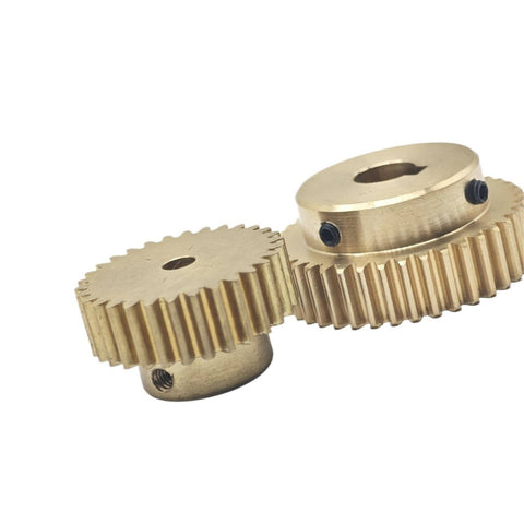 0.6 Module 36 Tooth Beefy Brass Spur Gear With Straight Teeth, 22.8mm Diameter, 5mm Inner Bore, Durable Brass Construction For Mechanisms, DIY Projects, RC And Hobby Machining, Smooth Transmission And Easy Fit