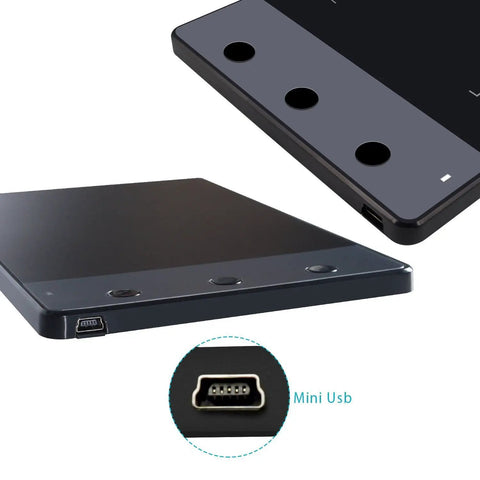 Top Tier Graphics Pad With Responsive Digital Stylus For Sketching Photo Editing OSU Gaming And Digital Art Buttery Smooth Pressure Sensitivity showing connections.