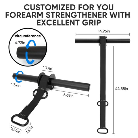 Beefy Forearm Strengthener And Wrist Roller with ultra strong nylon webbing and quick lock mechanism.