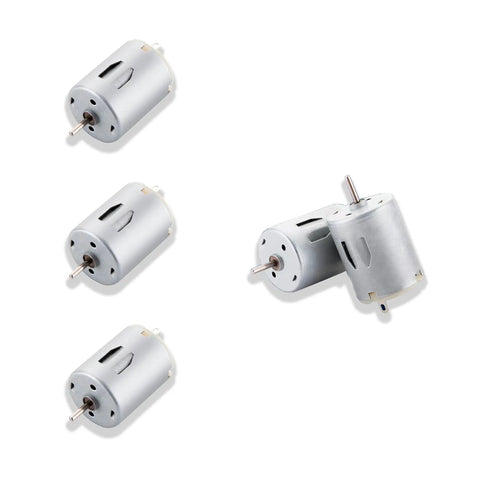 DC Motors 5 Pack 3-12V Micro 280 Type 1500-13000 RPM For RC Cars Boats Planes Toys And DIY Projects 2mm Shaft 43mm Length