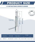 Badass Shop Rig Built Different Stainless Steel Retractable Indexing Plunger Pin M10 Metric Thread dimensions and sizes.