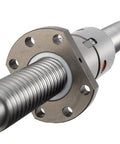 Close-up of Beefy DFU1605 Ball Screw With Double Nut BK12 BF12 End Machined Right Hand Thread C7 Rolled Ball Screw For CNC Engravers