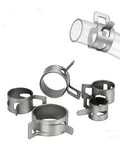 Cool 61 Piece Silver Hose Clamp Kit Plus Pliers For Cars And Home Plumbing Covers 1/4 To 7/8 Inch Water Pipe Clips Fasteners Perfect for Every Fixer Upper Job, silver clamps on tubing