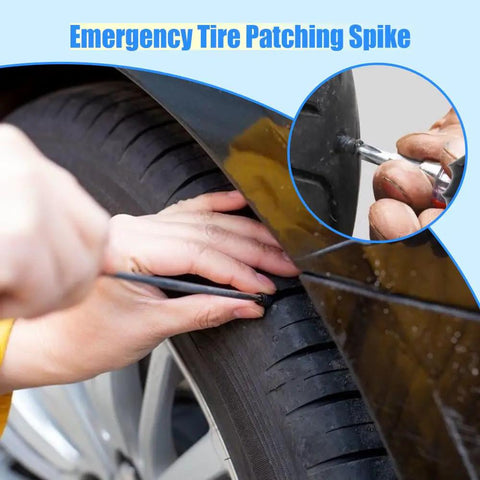 DIY Tire Repair Kit With Two Plug Sizes Screw In Tire Plugs With Box And Driver Fast Self Service Puncture Fix For Roadside Emergencies