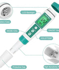 Saltwater Pool Tester Pro, Quick and Accurate Salinity Meter for Pools, Reads 0 to 9000 PPM, Great for Salt Chlorinator Systems, Helps Maintain Safe 2400 to 4500 PPM Range, User Friendly Digital Readout, white handheld tester