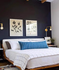 Bedroom with Edison Brass Wall Sconces Set Of Two Plug In Swing Arm Lights With On Off Switch, mid-century modern decor.