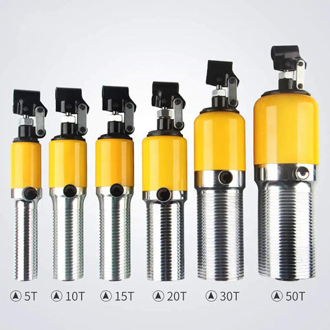 Heavy Duty 50 Ton Hydraulic Bearing Puller And Three Jaw Gear Separator With Seamless Zero Leak Build For Bulletproof Shop Grind and Grease Monkey Trusted Durability, showcasing various puller sizes from 5T to 50T.