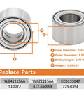 Two Pack 510072 Front Wheel Bearing Assembly dimensions for Ford Escape 2001 to 2012 Mazda Tribute Mercury Mariner