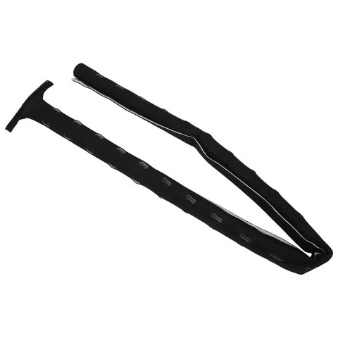 Heavy Duty 125 Cm Neoprene Cable Management Sleeve Waterproof Wire Organizer For Home Office Desk Taming Messy Cords With Soft Shockproof Foam Cover, black design.