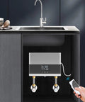 On Demand Tankless Electric Water Heater 4000W 110V Instant Hot Water System under kitchen sink with remote control.