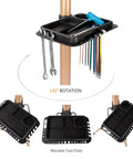 Tool plate and 180° rotation feature of Two Leg Bike Repair Stand For Home Mechanics, Easy Setup Bicycle Maintenance Rack