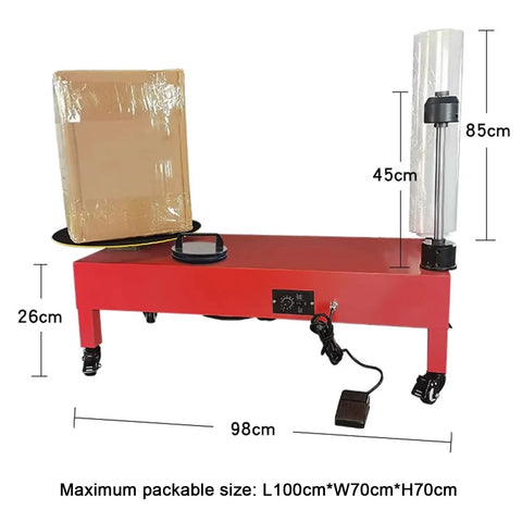 Straight Up Heavy Duty Electric Pallet Wrapper Crafted For Serious Hustle With Variable Turntable Speed And Flexible Shaft Options For Smooth Stretch Film Wrapping