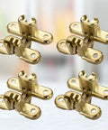 Four Pack Zinc Alloy Invisible Cross Hinges For Wooden Doors And Tables, Thickened Silent Operation