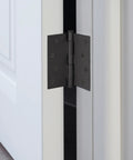 Four Inch Matte Black Interior Door Hinges Value Pack With Three Heavy Duty Leaves Pre Lubricated For Dead Silent Swing and quick install.