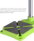 Heavy Duty Mini Bench Drill Press Electric Drill Stand base with desktop screw hole and expansion slot for secure setup.