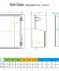 Size dimensions for Built Tough IP67 Waterproof Junction Box, 11.8 X 7.7 X 5.2 Inches, showing interior and overall measurements.