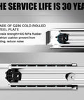 Tough As Nails Heavy Duty 500 Lbs Drawer Slides With Locking Function, Q235 steel, ball bearings, noise reduction system.