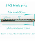 Heavy Duty Tea Bag Sealing Machine Tooth Blades Replacement Parts Vertical Packing Knives For Industrial Packaging dimensions 125mm
