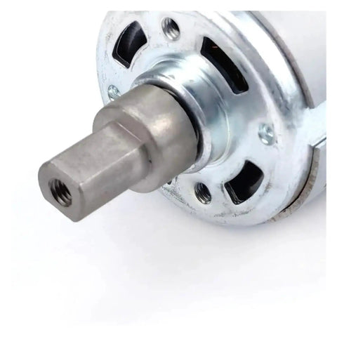 Rock Solid 775 Dc Motor 15000 Rpm High Speed Blower close-up of metal shaft and housing for efficient air movement.