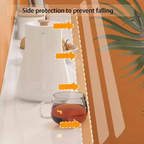 Super Heavy No Drill Radiator Shelf Bracket Wall Mount Support for Home Office showing protective side edges for preventing falling.