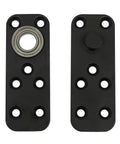 Rock Solid Heavy Duty Invisible Door Hinges With Sleek Hidden Pivot Bracket delivering smooth 360 degree full swing action in matte black.