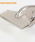 Close-up view of 8-Inch Sheet Metal Bender Hand Seamer Locking Tool with adjustable flat head.