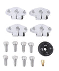 Slick Aluminum Router Lift Kit With Badass Precision Height Tweaks Up To 1/64 Inch accessory parts including brackets and screws.