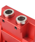 Close-up of Pocket Hole Jig Kit For Woodworking With Precision Joint Angle Locator in durable aluminum alloy.