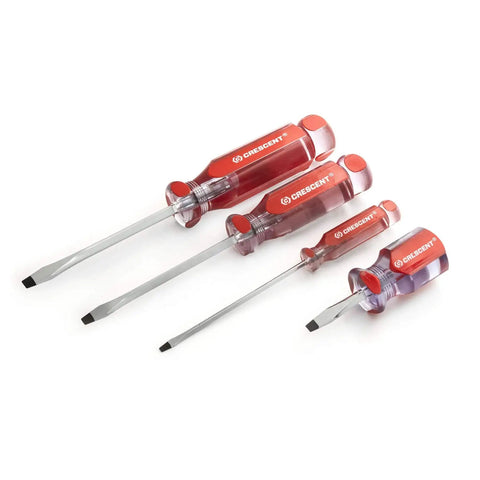 4 Pc Phillips Acetate Screwdriver Set With Chrome Plated Shafts For Serious Corrosion Resistance, Precision Tips For Tight Fits