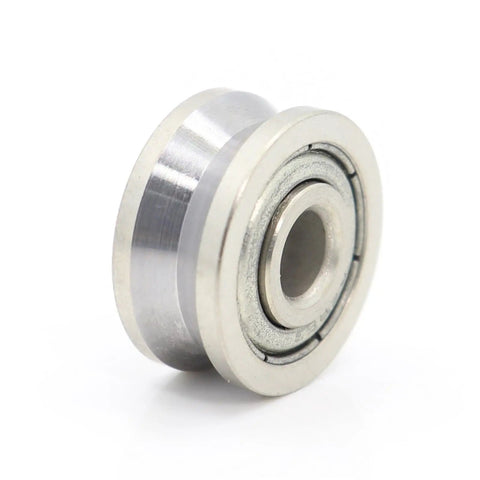 4 Pcs UV Groove Pulley Wheel Guide Bearings Heavy Duty Smooth Operator Built Tough For High Speed Low Noise Operations durable metal design.