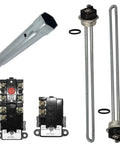 Plug And Play Electric Water Heater Tune Up Kit With Thermostat Set And Element Wrench, Includes Upper And Lower Thermostats, 2x 4500W 240V Heating Elements And Gaskets