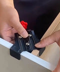 Using Pro Grade One Piece Portable Sturdy 90 Degree Corner Clamp For Accurate Joint Assembly in woodworking setup.